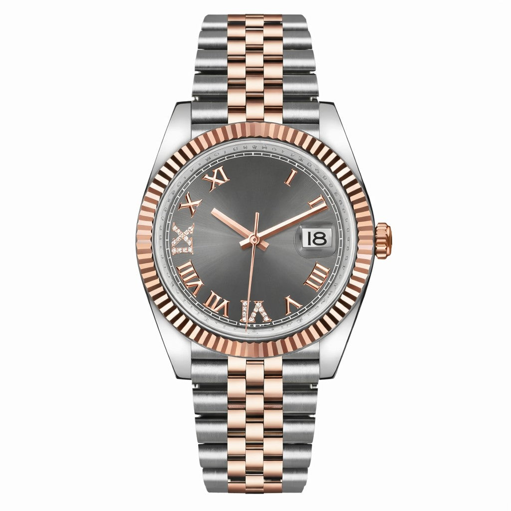Luxury Watch Dial Fluted Bezel 36mm