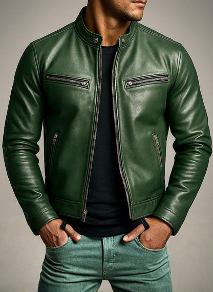 Men's Leather Jacket - Bargen